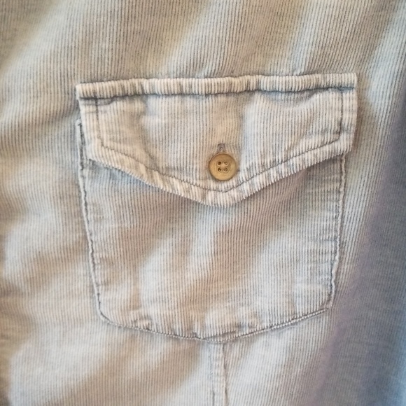 Anthropologie Cloth&Stone Corduroy Raw Hem Long Sleeve, Sz M - Picture 5 of 8